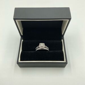 A wedding ring w/ band from The Leo collection at Kay Jewelers